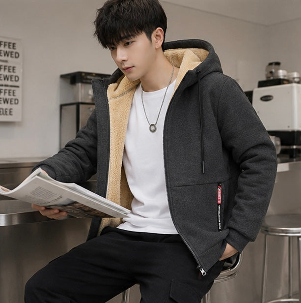 Men's Full Zip Fleece Hoodie - Casual Winter Jacket for Streetwear, Sports and Everyday Comfort