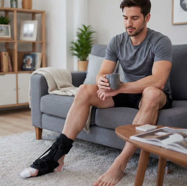 Plantar Fasciitis Night Splint – Adjustable Foot Drop Brace for Heel Pain Relief, Achilles Tendon Support and Faster Recovery