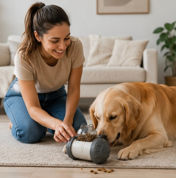 Treat Dispensing Dog Puzzle Toy - Interactive Food Reward Ball for Dogs and Cats, Boredom Relief and Enrichment Play