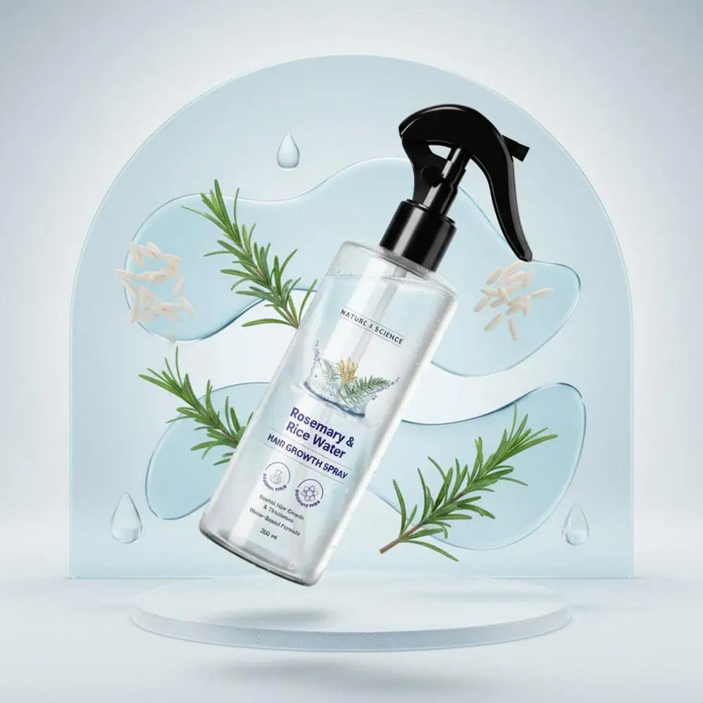 Rosemary & Rice Water Hair Growth Spray | 100% Natural Hair Growth Spray