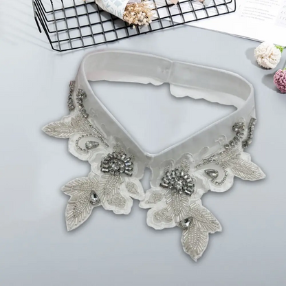 Removable Pearl Fake Collar - Elegant Detachable Shirt Collar Accessory for Fashion Layering and Style Enhancement