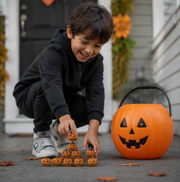 Mini Resin Pumpkin Decorations - Halloween Craft Accessories for DIY Projects, Home Decor and Party Displays