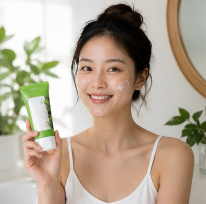 Vitamin C Facial Cleanser - Deep Cleansing Face Wash Foam for Moisturizing, Brightening and Blackhead Removal Skin Care