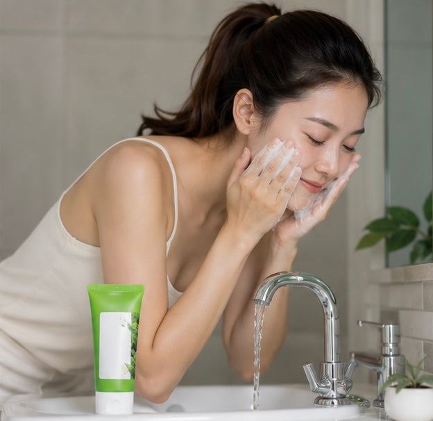 Vitamin C Facial Cleanser - Deep Cleansing Face Wash Foam for Moisturizing, Brightening and Blackhead Removal Skin Care