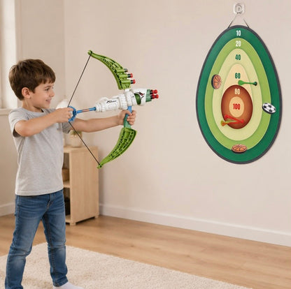 Family Archery Game Set - 4-in-1 Parent Child Outdoor Activity Toy for Skill Building, Bonding and Active Play