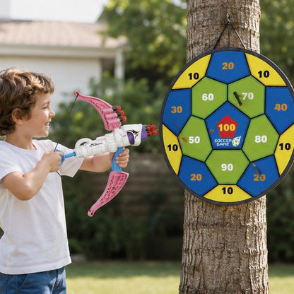 Family Archery Game Set - 4-in-1 Parent Child Outdoor Activity Toy for Skill Building, Bonding and Active Play