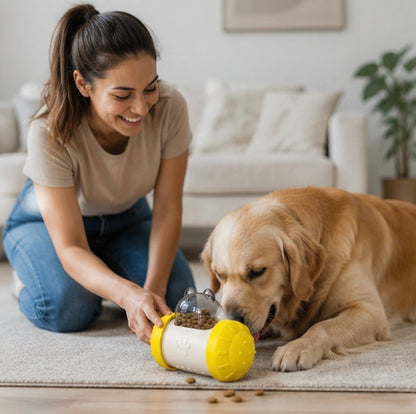 Treat Dispensing Dog Puzzle Toy - Interactive Food Reward Ball for Dogs and Cats, Boredom Relief and Enrichment Play