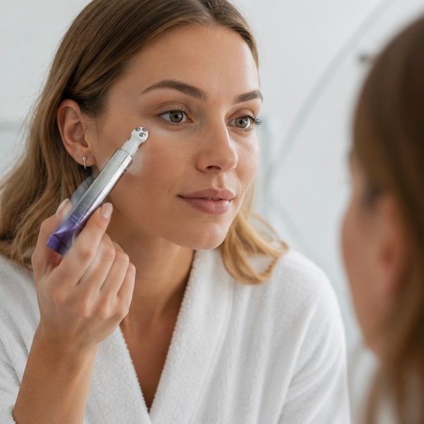 Anti Wrinkle Eye Cream Roller - Hyaluronic Acid Eye Treatment for Dark Circles, Puffiness Reduction and Anti Aging Care