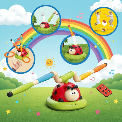 Musical Jump Toss Toy - 3-in-1 Interactive Outdoor Sports Game with Skipping Rope Features and Educational Play Benefits