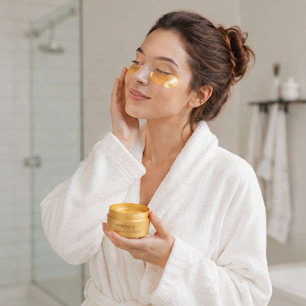 Avocado Collagen Eye Patches - Moisturizing Under Eye Masks for Dark Circles, Puffiness Reduction and Firming Skin Care