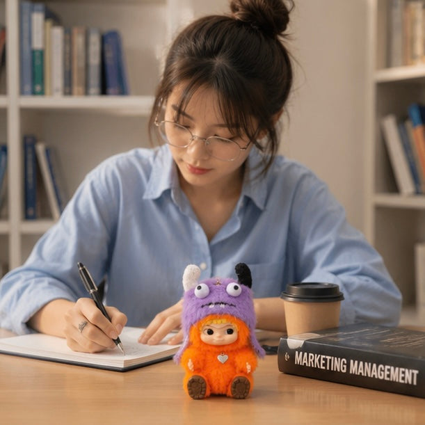 Wakuku Plush Doll Keychain - Kawaii Vinyl Toy Backpack Pendant Accessory for Collectors, Gifts and Cute Everyday Decoration