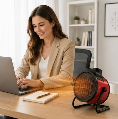 Portable Space Heater with Fan - 2000W Adjustable Electric Heater for Bedrooms, Offices and Indoor Winter Heating