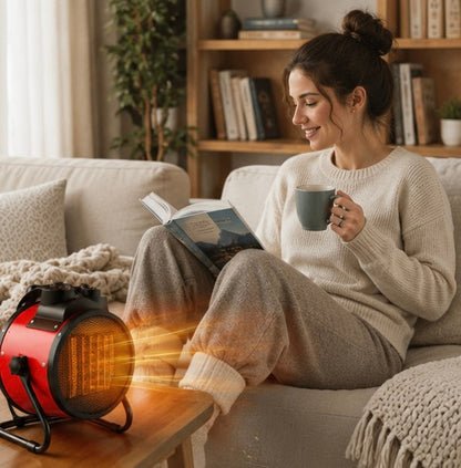 Portable Space Heater with Fan - 2000W Adjustable Electric Heater for Bedrooms, Offices and Indoor Winter Heating