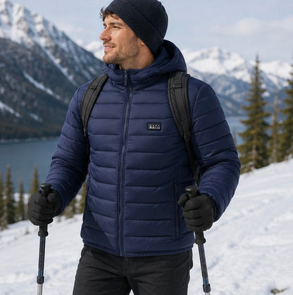 Men's USB Heated Jacket - Winter Thermal Coat with Electric Heating Technology for Outdoor Activities and Travel