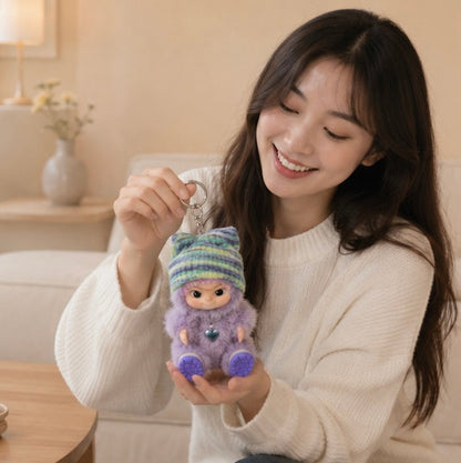 Wakuku Plush Doll Keychain - Kawaii Vinyl Toy Backpack Pendant Accessory for Collectors, Gifts and Cute Everyday Decoration