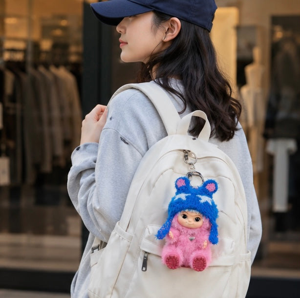 Wakuku Plush Doll Keychain - Kawaii Vinyl Toy Backpack Pendant Accessory for Collectors, Gifts and Cute Everyday Decoration