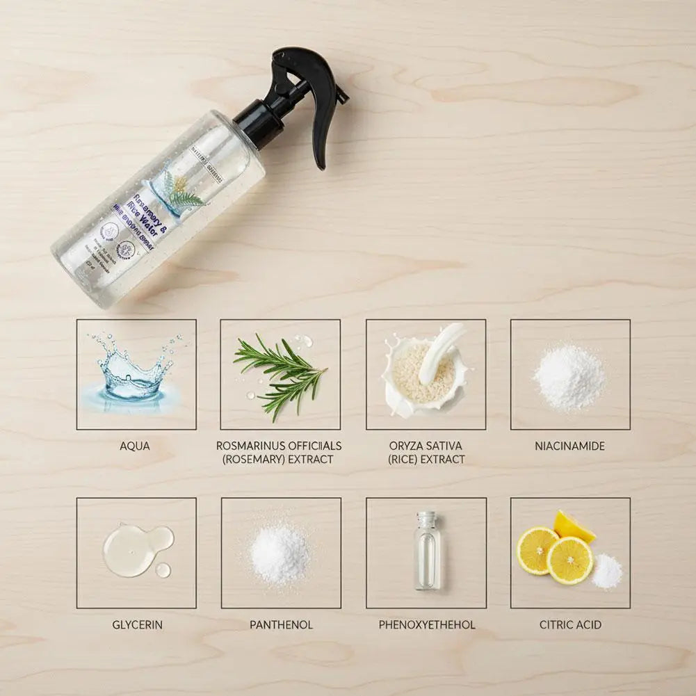 Rosemary & Rice Water Hair Growth Spray | 100% Natural Hair Growth Spray