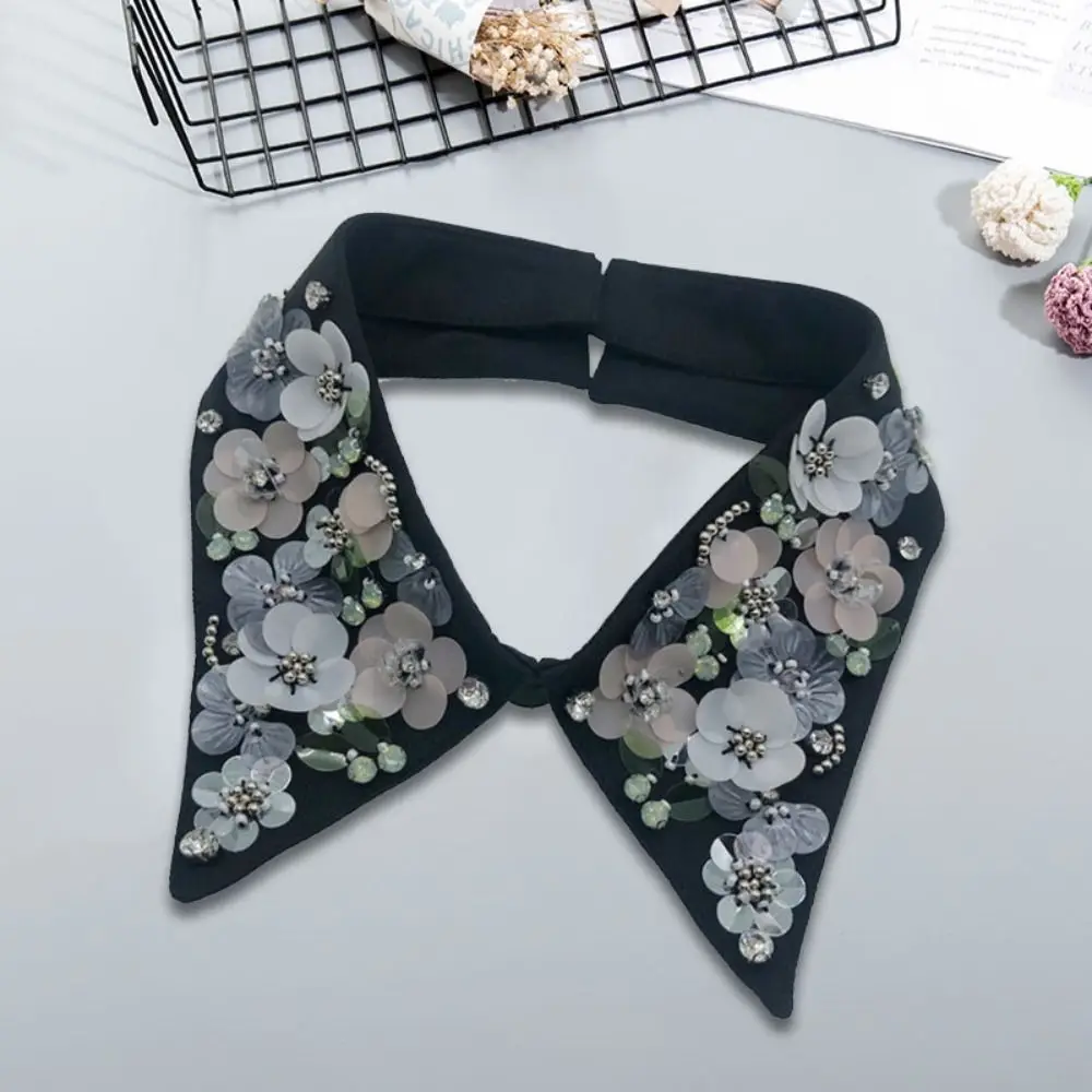 Removable Pearl Fake Collar - Elegant Detachable Shirt Collar Accessory for Fashion Layering and Style Enhancement