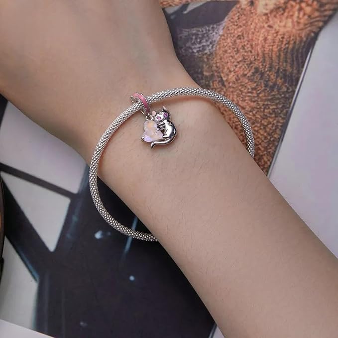 Sterling Silver Star Bear Charm-925 Silver Elegant Bracelet Bead Jewelry for Women DIY Accessories and Meaningful Gifts