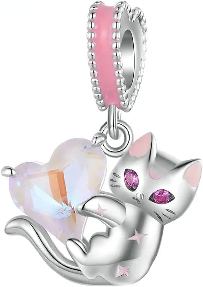 Sterling Silver Star Bear Charm-925 Silver Elegant Bracelet Bead Jewelry for Women DIY Accessories and Meaningful Gifts