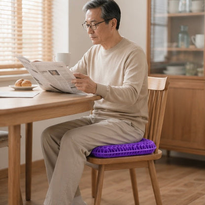 Cool Gel Car Seat Cushion - Breathable Honeycomb Cooling Pad for Car Seats, Office Chairs and Long Sitting Comfort