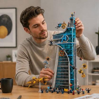 Hero Tower Building Blocks Set-5201 Piece Collectible Construction Model for Creative Building Home Decor and Display