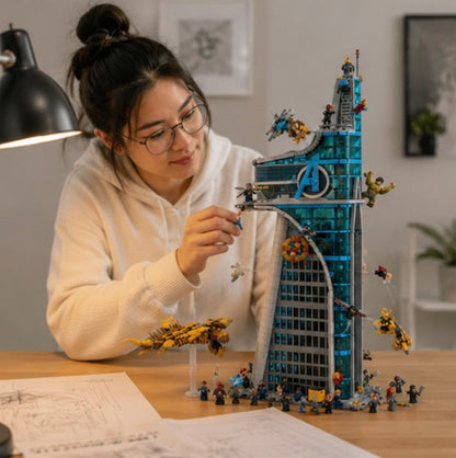 Hero Tower Building Blocks Set-5201 Piece Collectible Construction Model for Creative Building Home Decor and Display