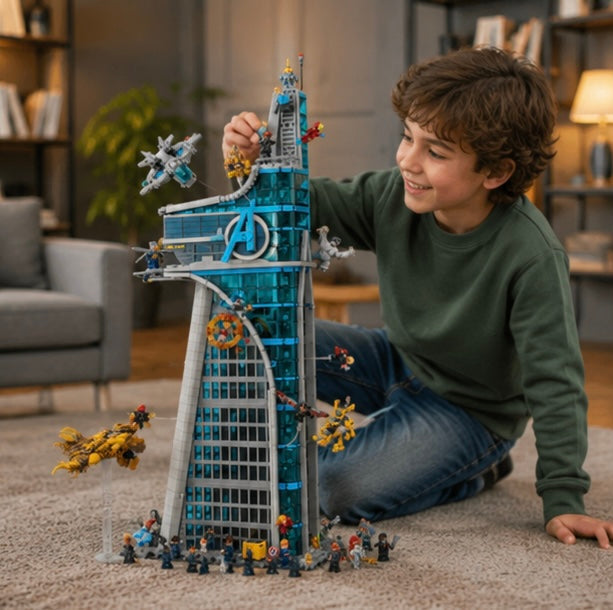 Hero Tower Building Blocks Set-5201 Piece Collectible Construction Model for Creative Building Home Decor and Display