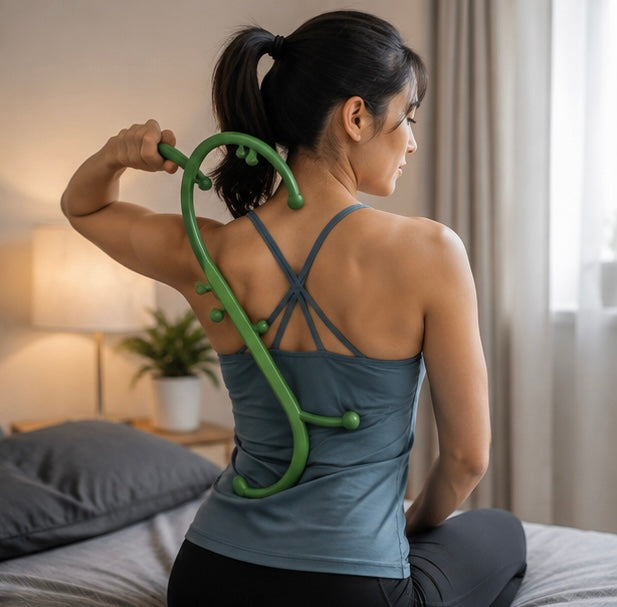 Trigger Point Massage Cane – Deep Tissue Self Massage Hook for Back, Neck, Shoulders and Muscle Pain Relief