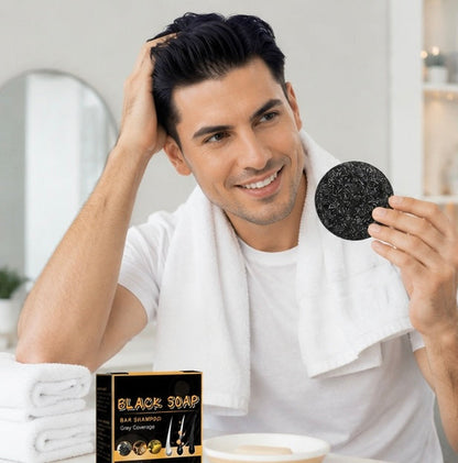 Polygonum Hair Care Soap Set-Nourishing Anti Dandruff Shampoo Bar for Healthy Scalp Hair Repair and Dark Hair Support