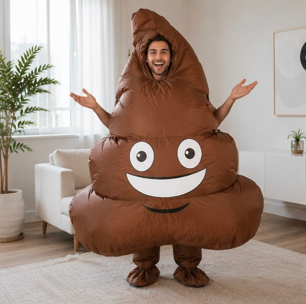 Inflatable Poop Costume - Funny Novelty Party Outfit for Pranks, Halloween Events and Entertaining Cosplay Fun