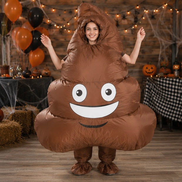 Inflatable Poop Costume - Funny Novelty Party Outfit for Pranks, Halloween Events and Entertaining Cosplay Fun
