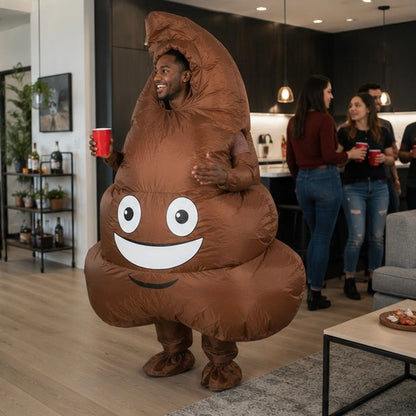 Inflatable Poop Costume - Funny Novelty Party Outfit for Pranks, Halloween Events and Entertaining Cosplay Fun