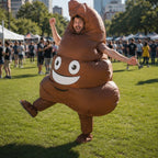Inflatable Poop Costume - Funny Novelty Party Outfit for Pranks, Halloween Events and Entertaining Cosplay Fun