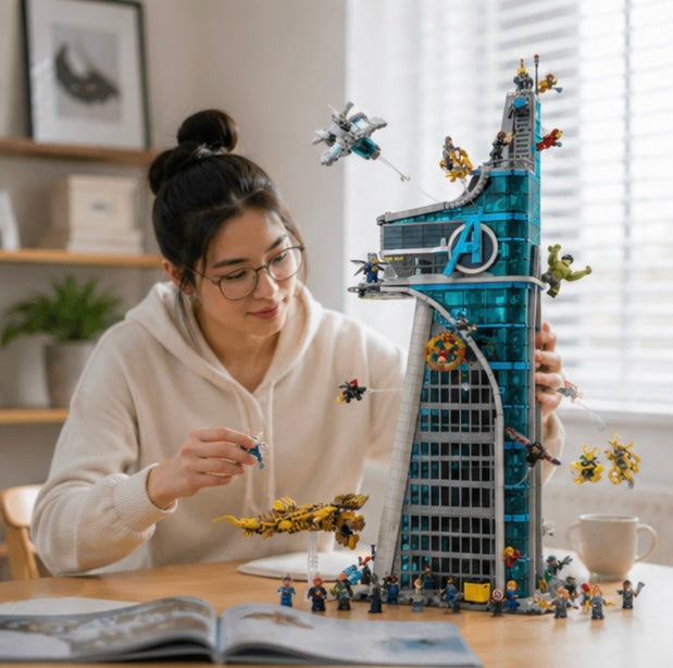 Hero Tower Building Blocks Set-5201 Piece Collectible Construction Model for Creative Building Home Decor and Display