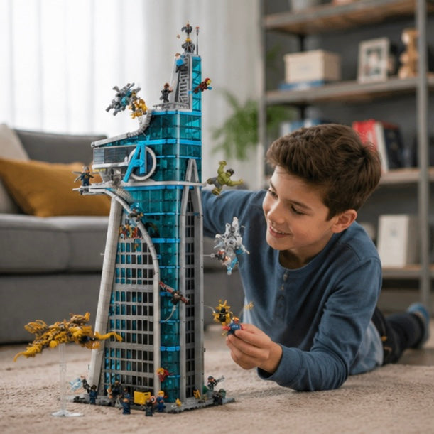 Hero Tower Building Blocks Set-5201 Piece Collectible Construction Model for Creative Building Home Decor and Display