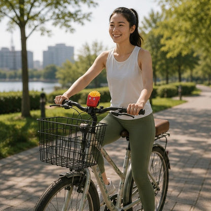 Cartoon Bicycle Bell – Loud Kids Bike Bell with Fun Hamburger Design for Scooters and Children's Bicycles
