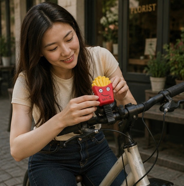 Cartoon Bicycle Bell – Loud Kids Bike Bell with Fun Hamburger Design for Scooters and Children's Bicycles