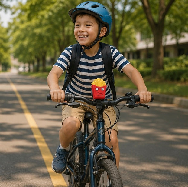 Cartoon Bicycle Bell – Loud Kids Bike Bell with Fun Hamburger Design for Scooters and Children's Bicycles