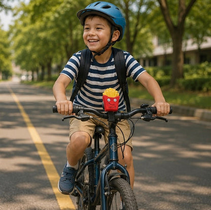 Cartoon Bicycle Bell – Loud Kids Bike Bell with Fun Hamburger Design for Scooters and Children's Bicycles