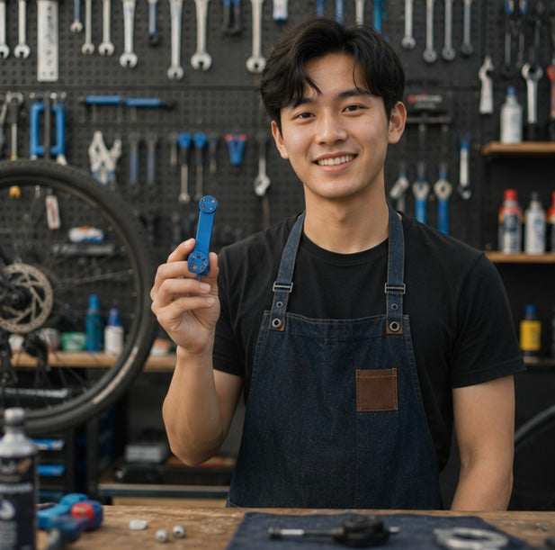 Bike Disc Brake Pad Spreader Tool – 360° Rotating Steel Piston Reset Tool for Hydraulic Brake Caliper Maintenance and Repair