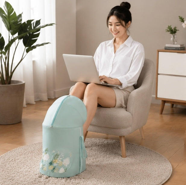 Portable Foot Soaking Basin - Foldable Calf Insulation Bath Bucket for Home Spa and Relaxation Therapy