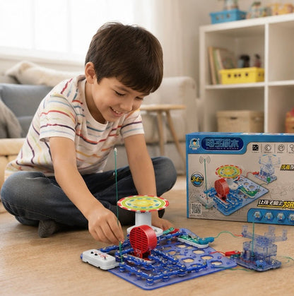 Electronic STEM Building Blocks Kit - Educational Circuit Experiment Toy for Kids Science Learning, Creativity and Exploration Activities