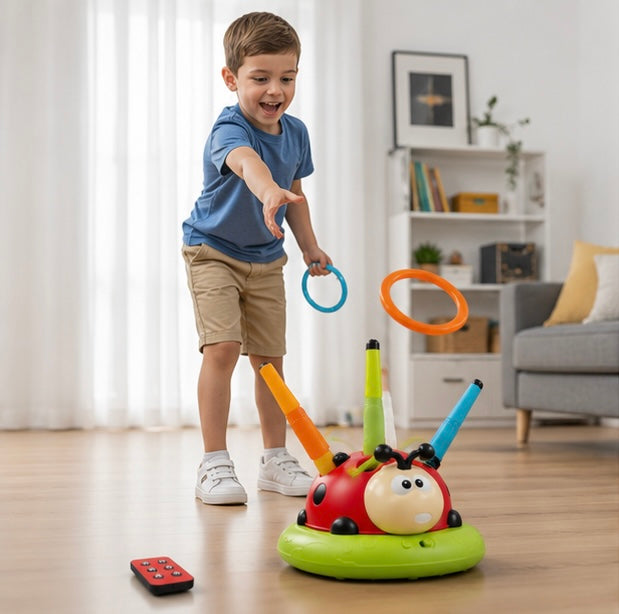 Musical Jump Toss Toy - 3-in-1 Interactive Outdoor Sports Game with Skipping Rope Features and Educational Play Benefits
