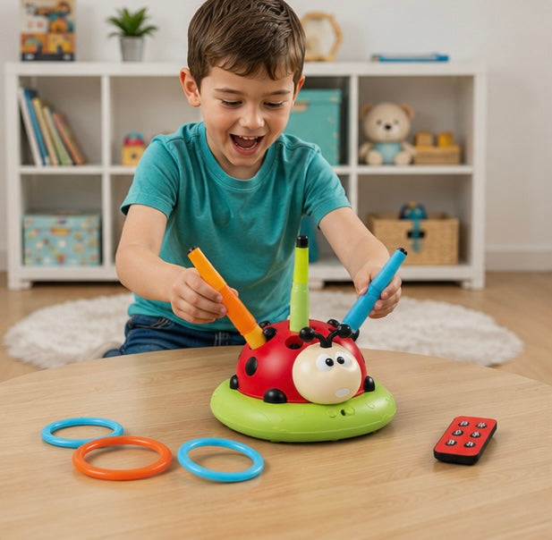 Musical Jump Toss Toy - 3-in-1 Interactive Outdoor Sports Game with Skipping Rope Features and Educational Play Benefits