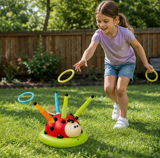 Musical Jump Toss Toy - 3-in-1 Interactive Outdoor Sports Game with Skipping Rope Features and Educational Play Benefits
