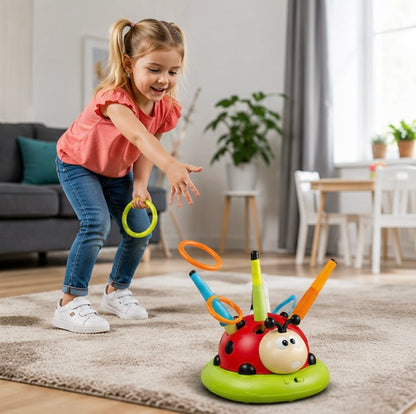 Musical Jump Toss Toy - 3-in-1 Interactive Outdoor Sports Game with Skipping Rope Features and Educational Play Benefits