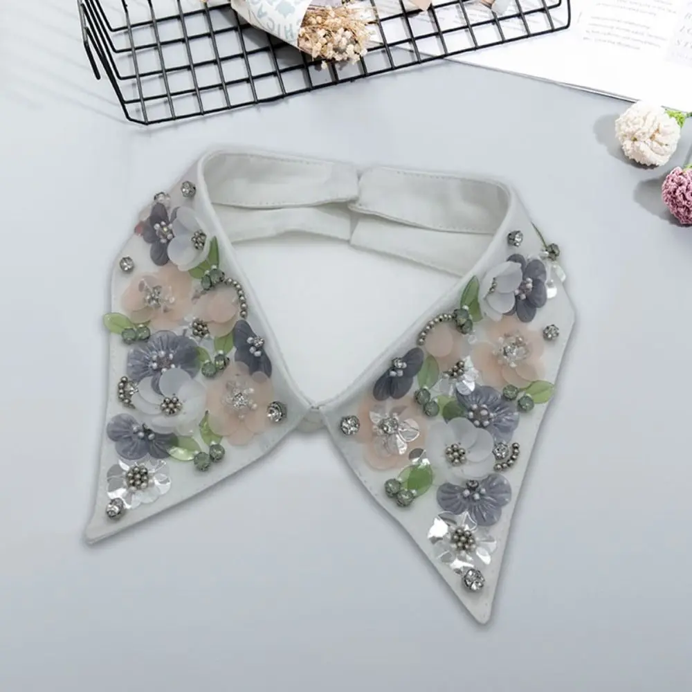 Removable Pearl Fake Collar - Elegant Detachable Shirt Collar Accessory for Fashion Layering and Style Enhancement