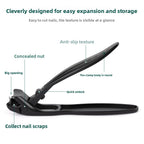 Stainless Steel Nail Clippers with Large Opening