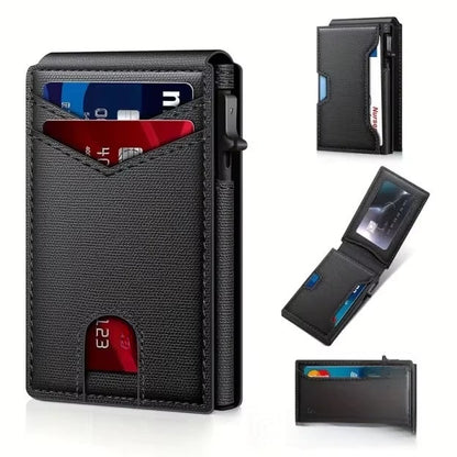 VaultGuard™ Leather RFID Pop-Up Wallet